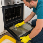 How to Remove Burnt on Grease From an Oven